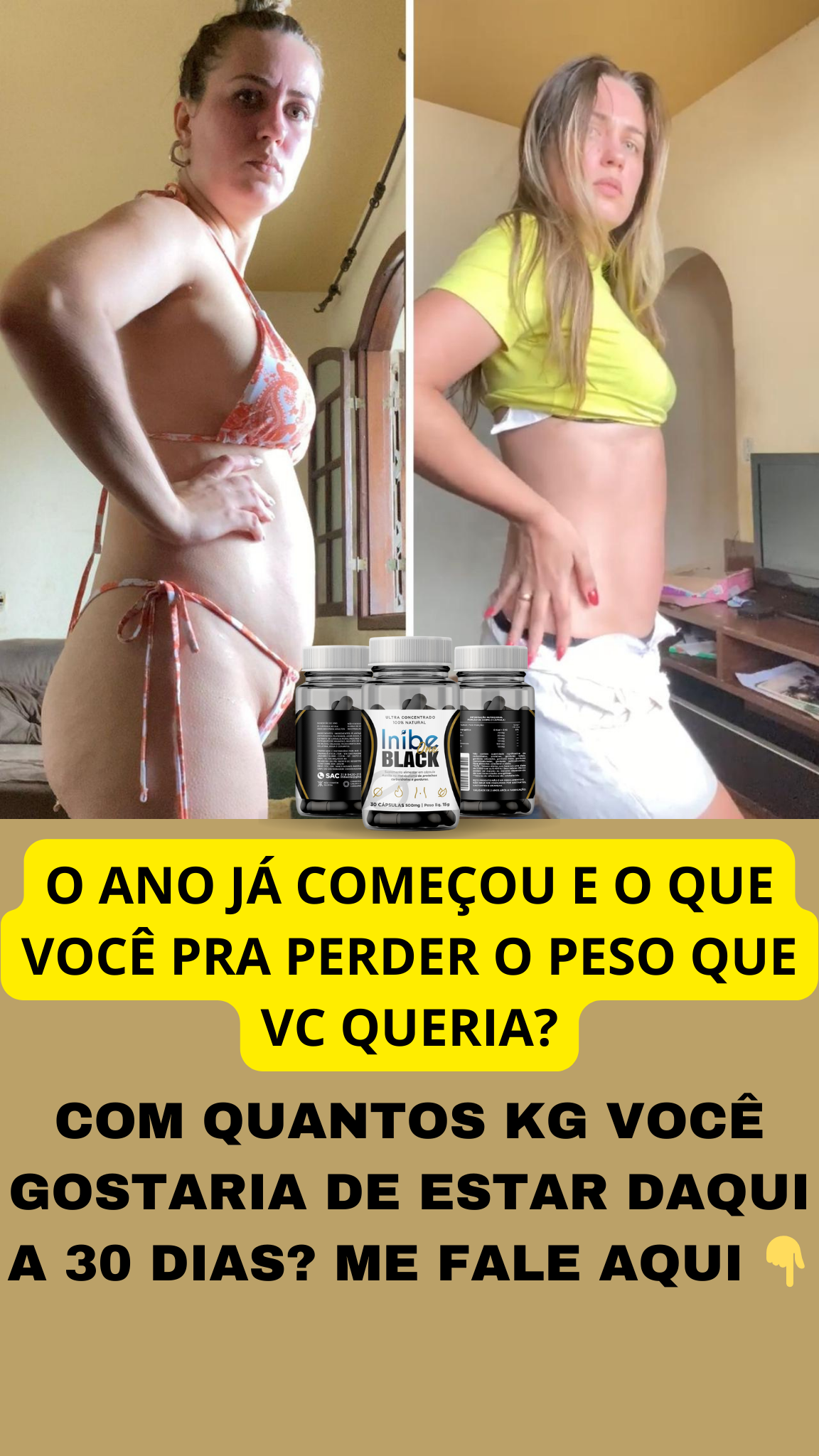 Inibe One antes e depois — perder peso em 30 dias resultado